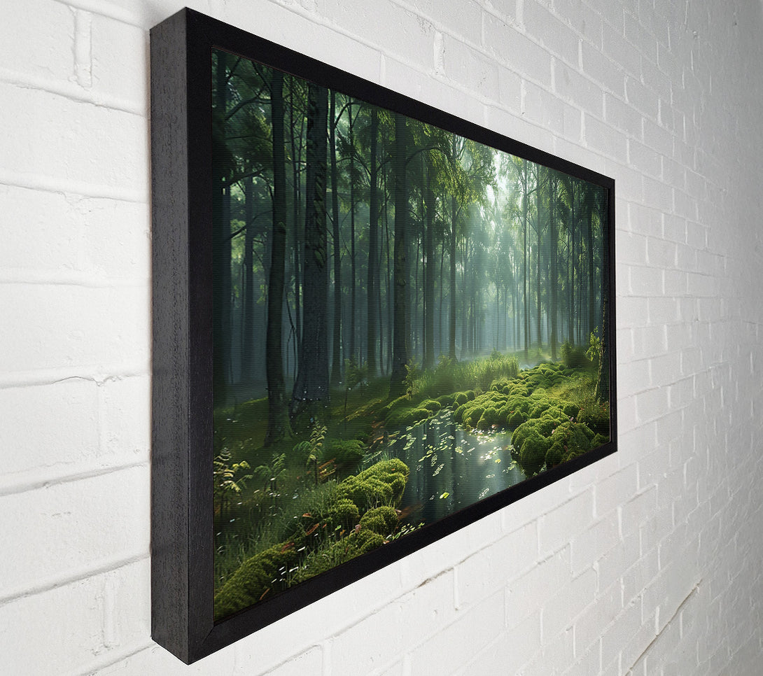  A Canvas Print of Emerald Forest Stream Canvas Art