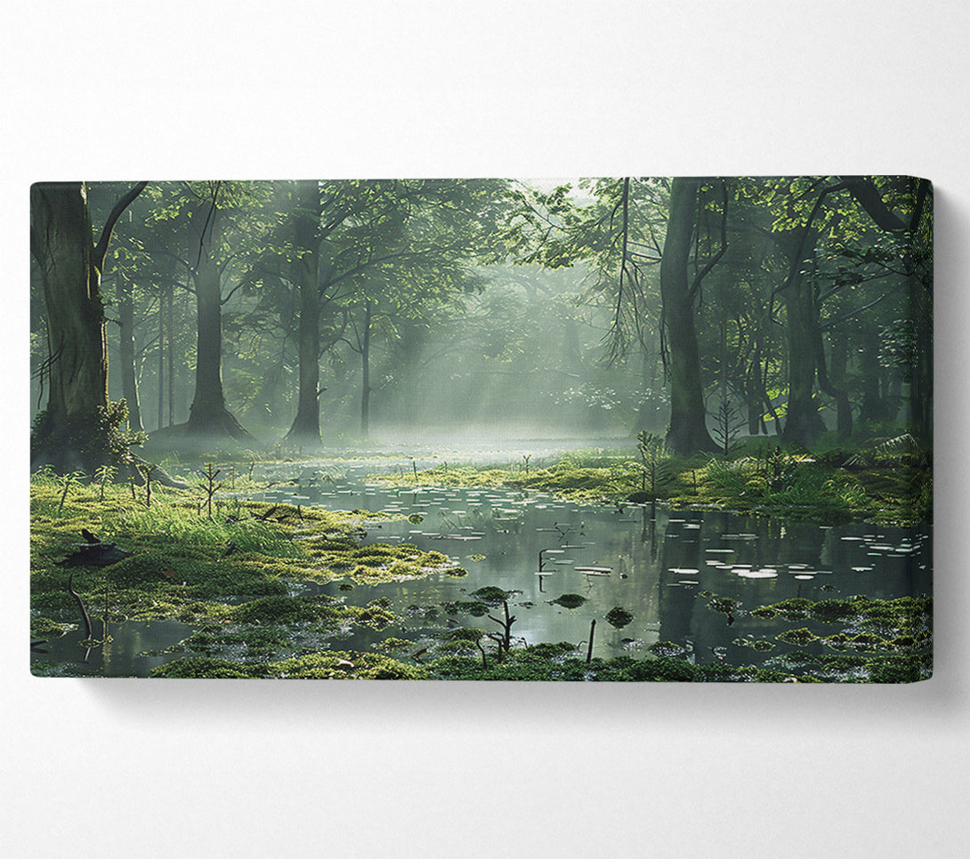  A Canvas Print of Emerald Forest Pond Canvas Wall Art