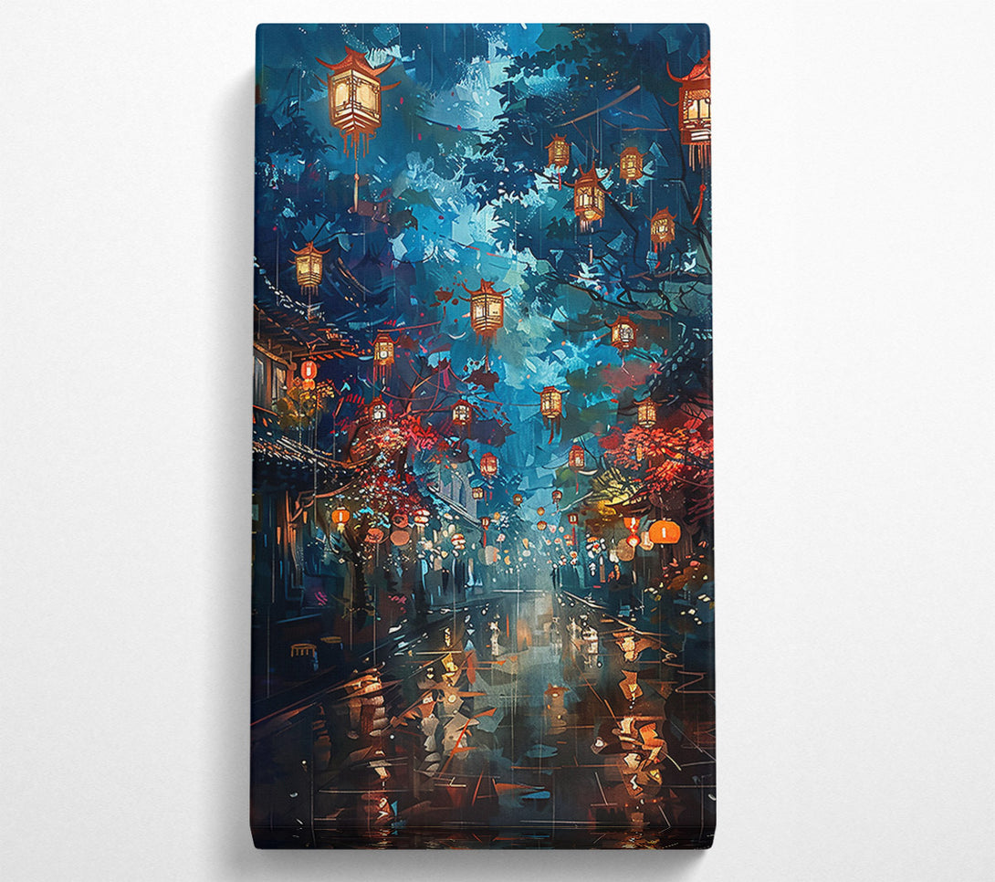  A Canvas Print of Blue Lantern Rain Canvas Art