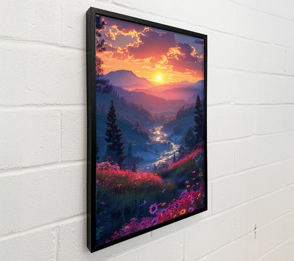 Crimson Valley Sunset