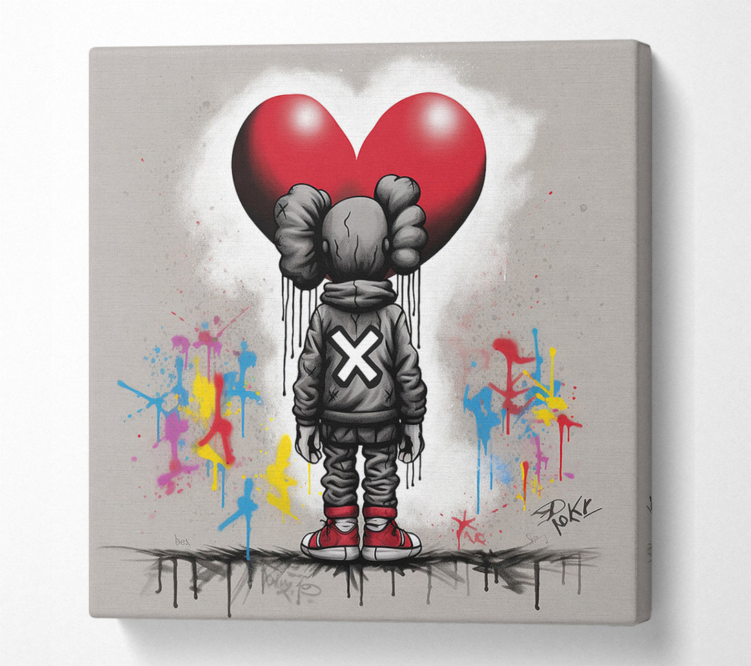  A Canvas Print of Graffiti Love Canvas Art