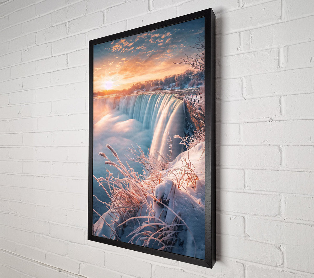  A Canvas Print of Pink Frost And Falls Canvas Art