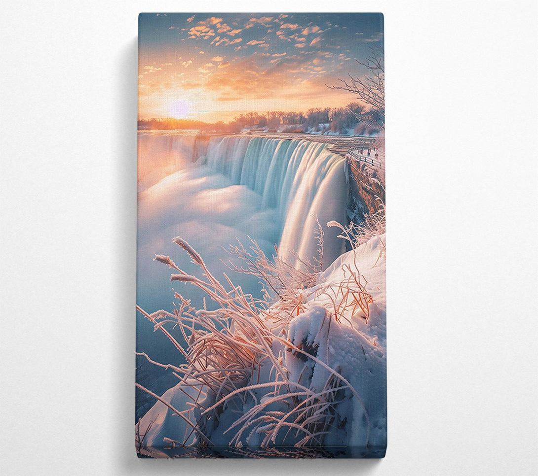 A Canvas Print of Pink Frost And Falls Canvas Art