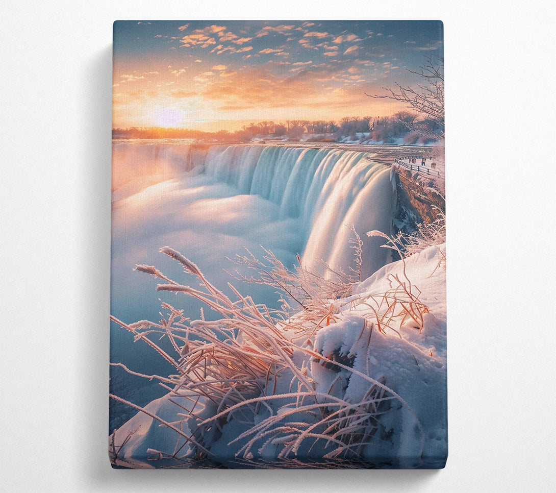  A Canvas Print of Pink Frost And Falls Canvas Art