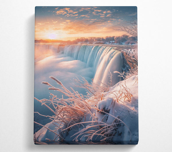  A Canvas Print of Pink Frost And Falls Canvas Art