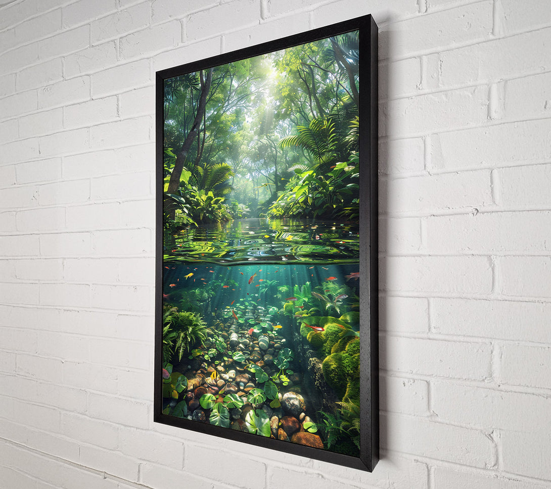  A Canvas Print of Emerald River'S Depths Canvas Wall Art