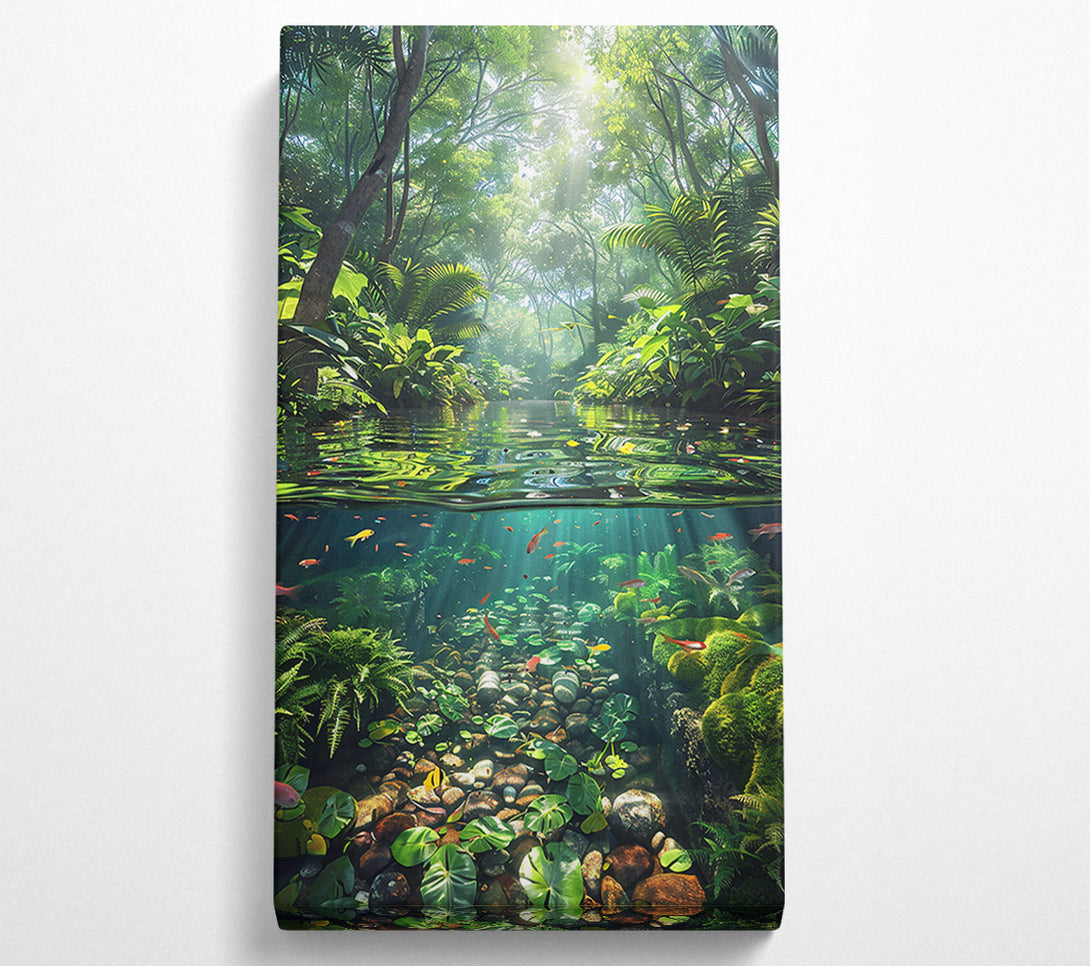  A Canvas Print of Emerald River'S Depths Canvas Wall Art