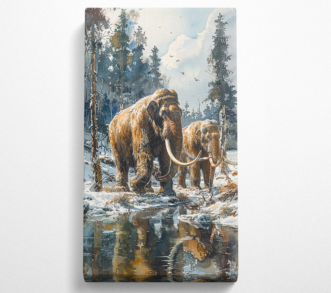  A Canvas Print of Brown Mammoth Reflections Canvas Art