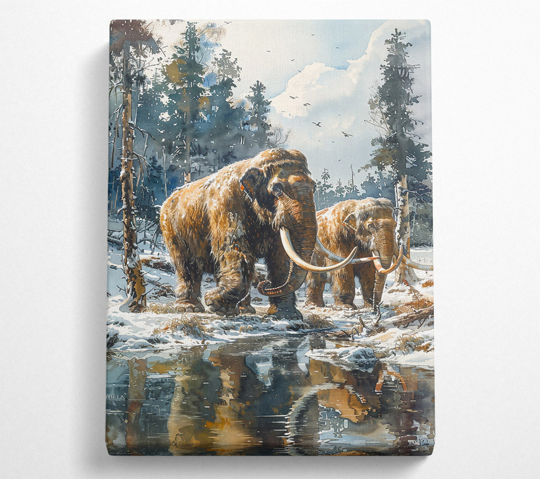  A Canvas Print of Brown Mammoth Reflections Canvas Art