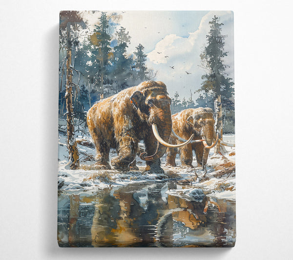  A Canvas Print of Brown Mammoth Reflections Canvas Art