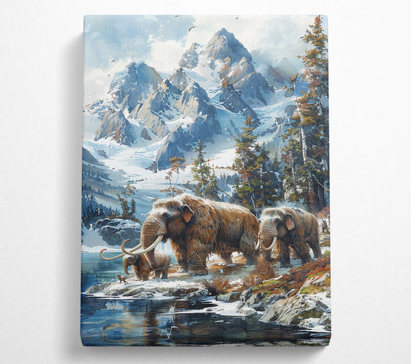  A Canvas Print of White Mountain Mammoths Canvas Wall Art