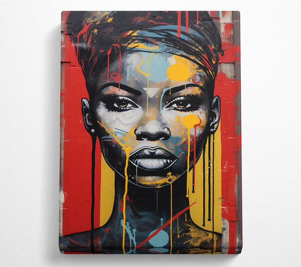  A Canvas Print of Graffiti Stare Canvas Wall Art