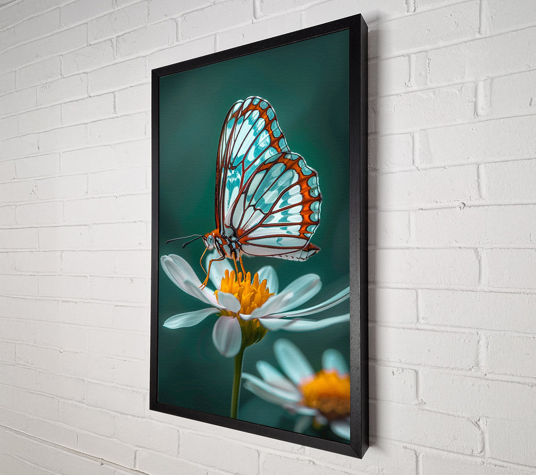  A Canvas Print of Azure Butterfly Bloom Canvas Art
