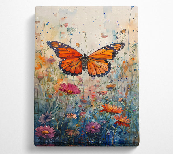  A Canvas Print of Orange Butterfly Dreamscape Canvas Print