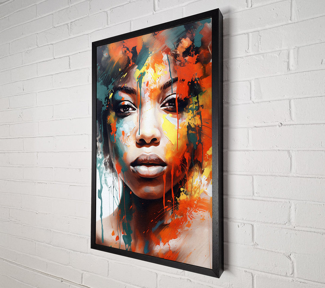  A Canvas Print of Graffiti Woman Art Canvas Art