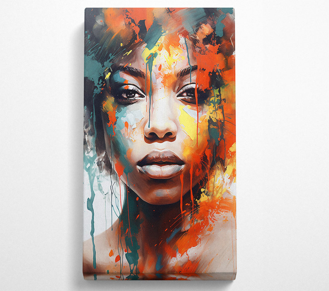  A Canvas Print of Graffiti Woman Art Canvas Art