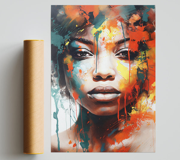 Graffiti Woman Art Poster
