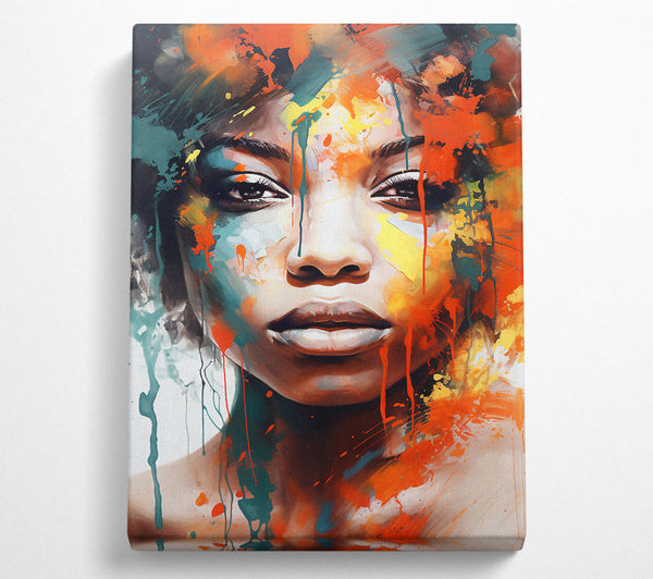  A Canvas Print of Graffiti Woman Art Canvas Art