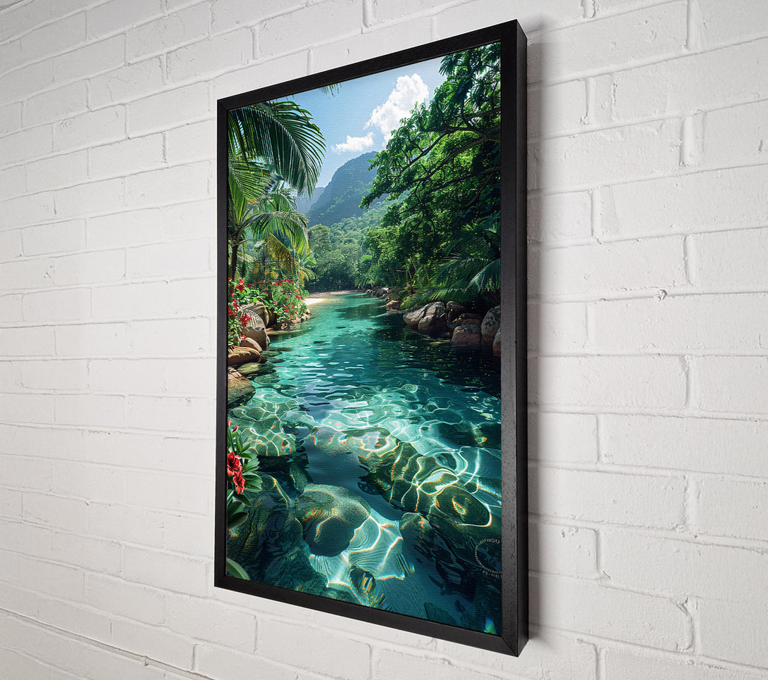  A Canvas Print of Emerald Lagoon Dreams Canvas Art