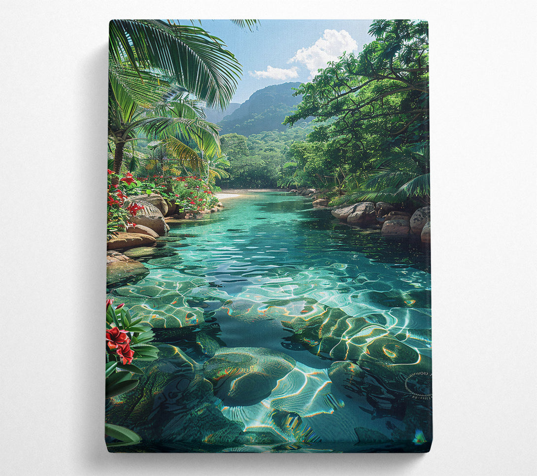  A Canvas Print of Emerald Lagoon Dreams Canvas Art