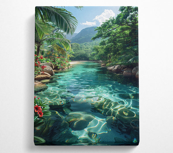  A Canvas Print of Emerald Lagoon Dreams Canvas Art