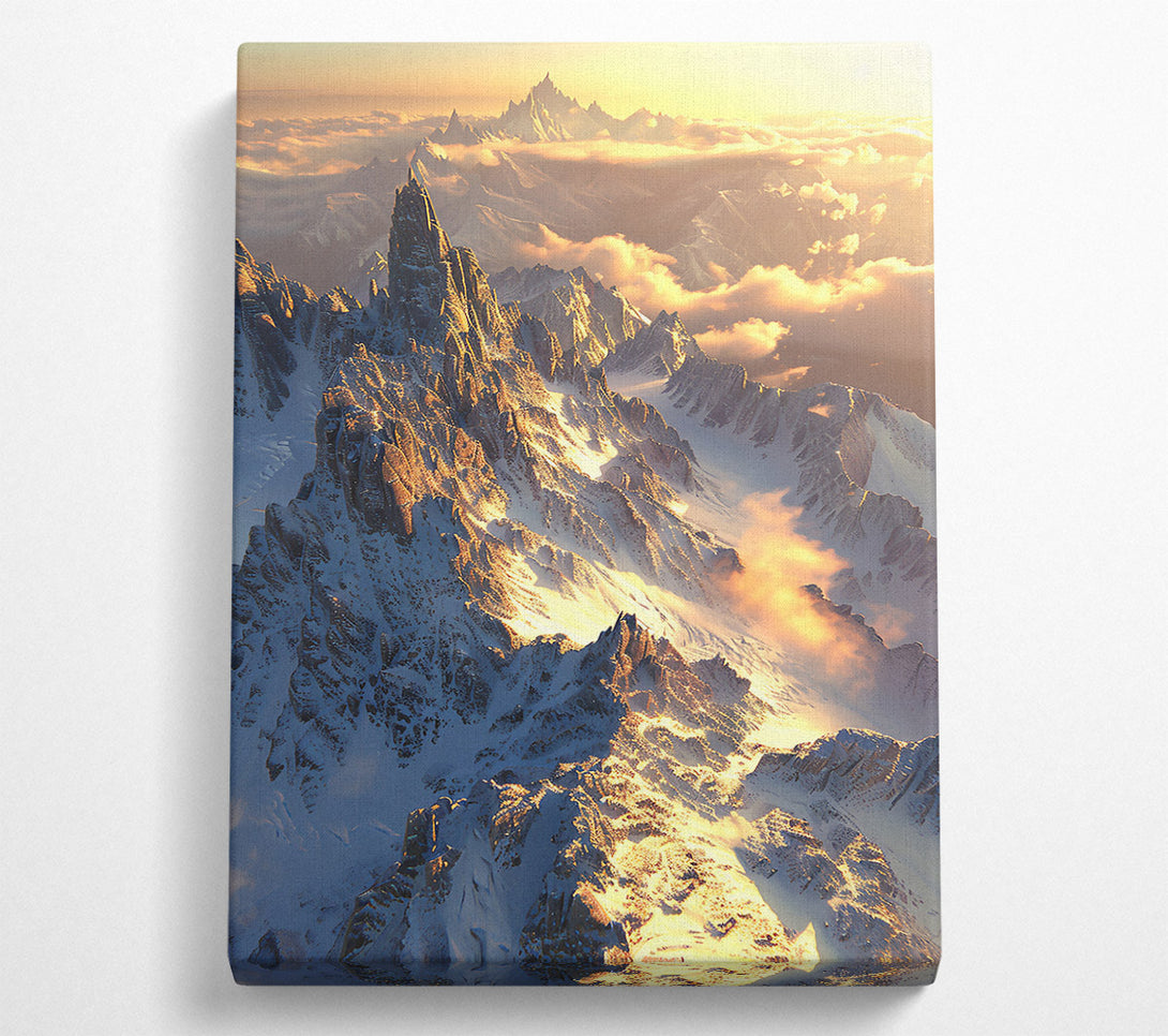  A Canvas Print of Golden Mountain Majesty Canvas Print