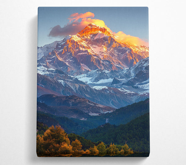  A Canvas Print of Golden Mountain Majesty Canvas Print