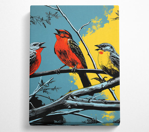  A Canvas Print of Great Tit Laugh Canvas Wall Art