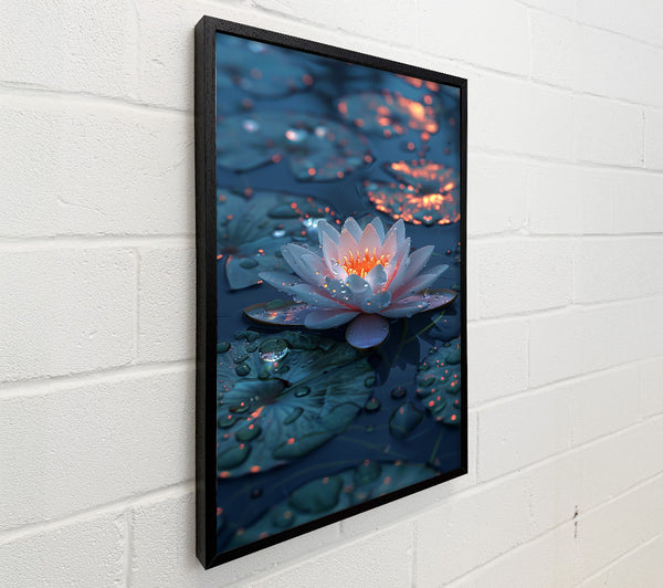 Blue Water Lily Glow
