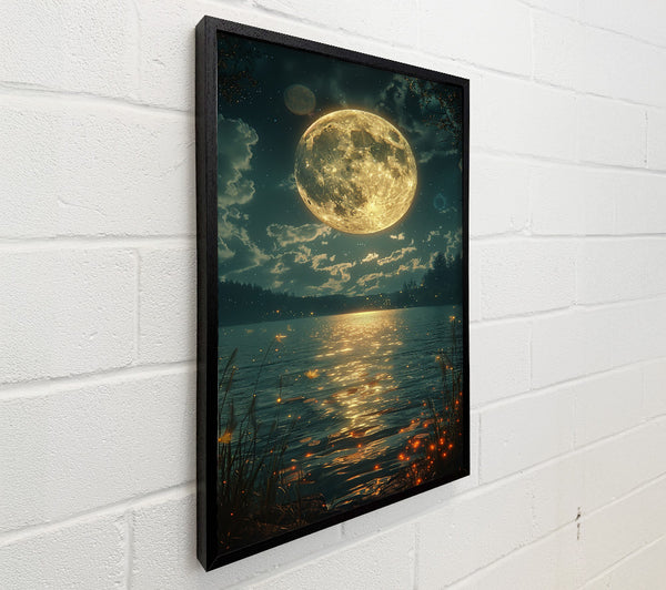 Golden Moon Reflections