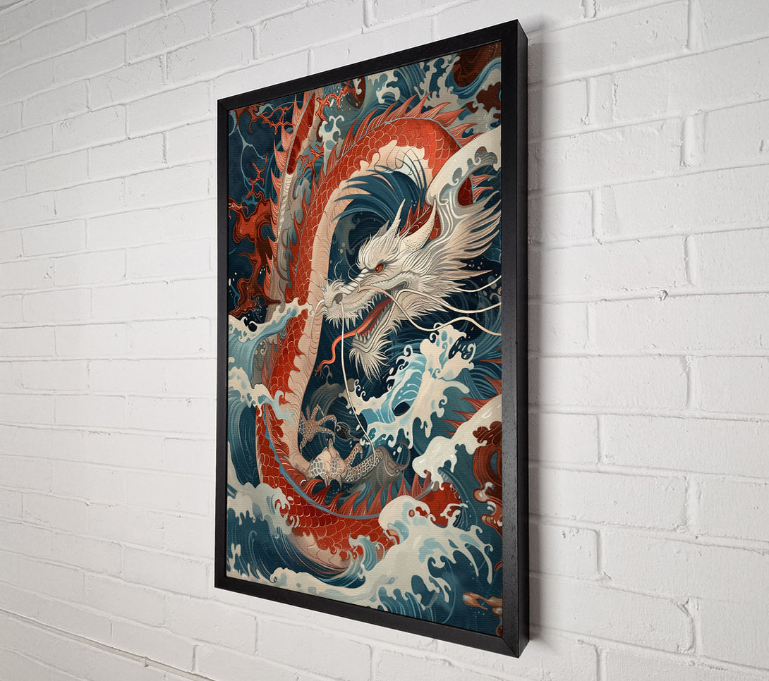  A Canvas Print of Crimson Dragon'S Rise Canvas Print