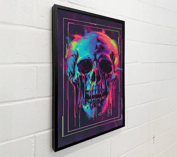 Neon Drip Skull