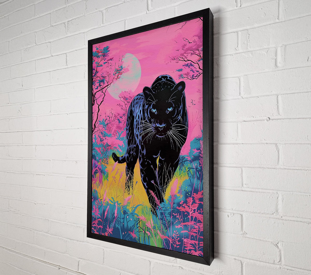  A Canvas Print of Pink Panther'S Gaze. Canvas Art