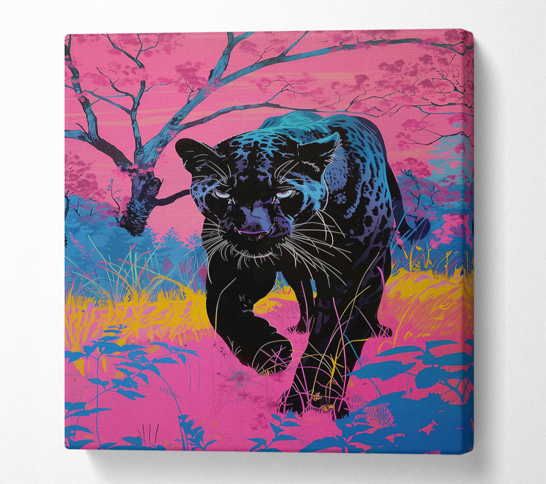  A Canvas Print of Pink Panther Prowl Canvas Wall Art