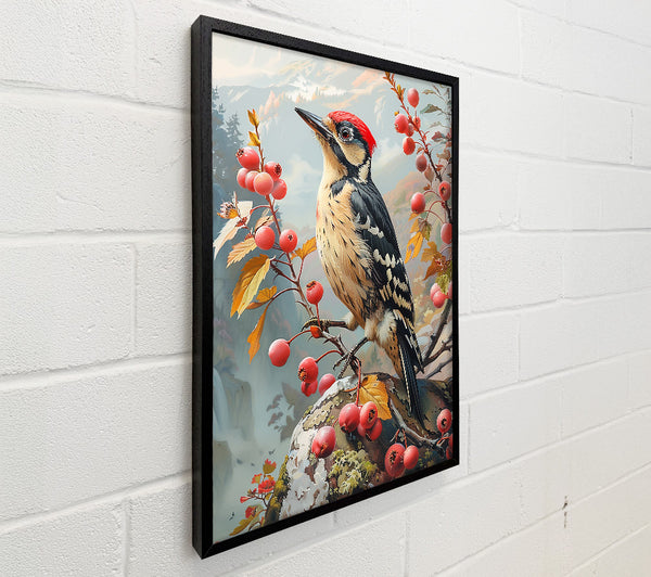 Red Berries & Woodpecker