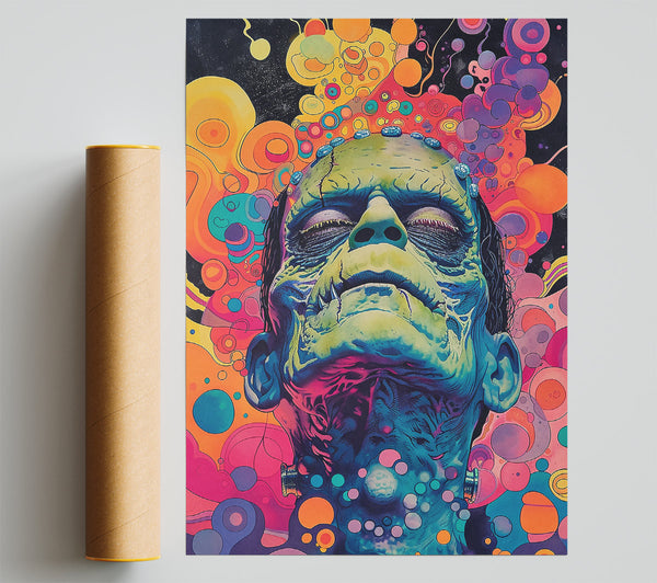 Blue Monster Dreamscape Poster
