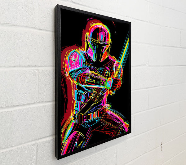 Red Neon Mandalorian