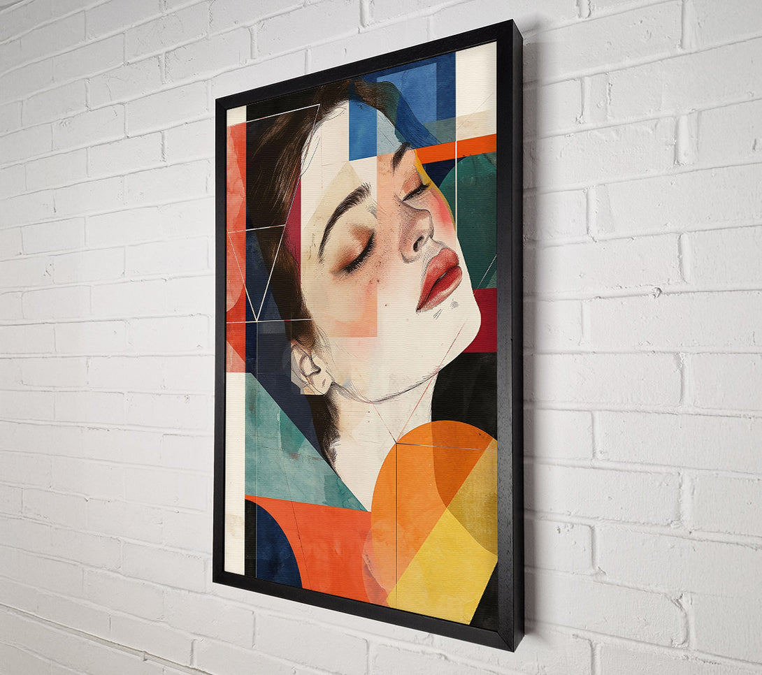  A Canvas Print of Orange Geometric Dream Canvas Wall Art