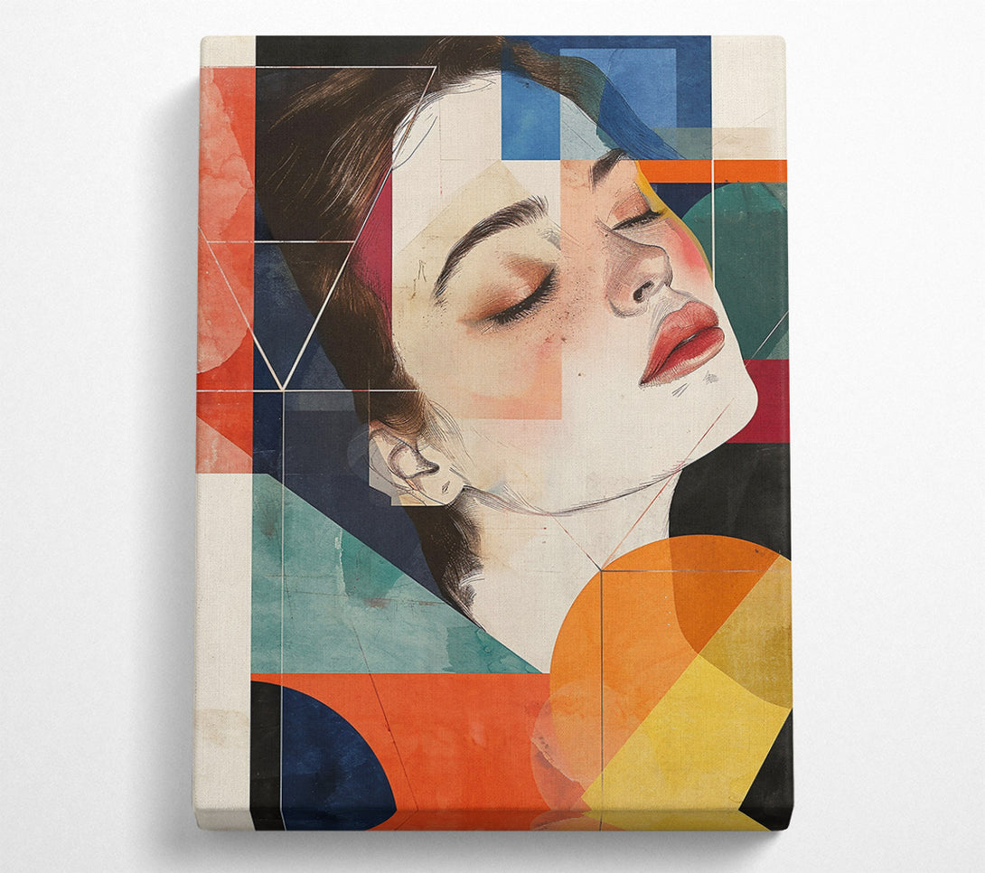  A Canvas Print of Orange Geometric Dream Canvas Wall Art