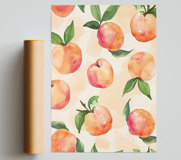Peachy Watercolor Dreams Giclee Print
