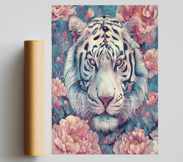 Pale Tiger In Bloom Poster