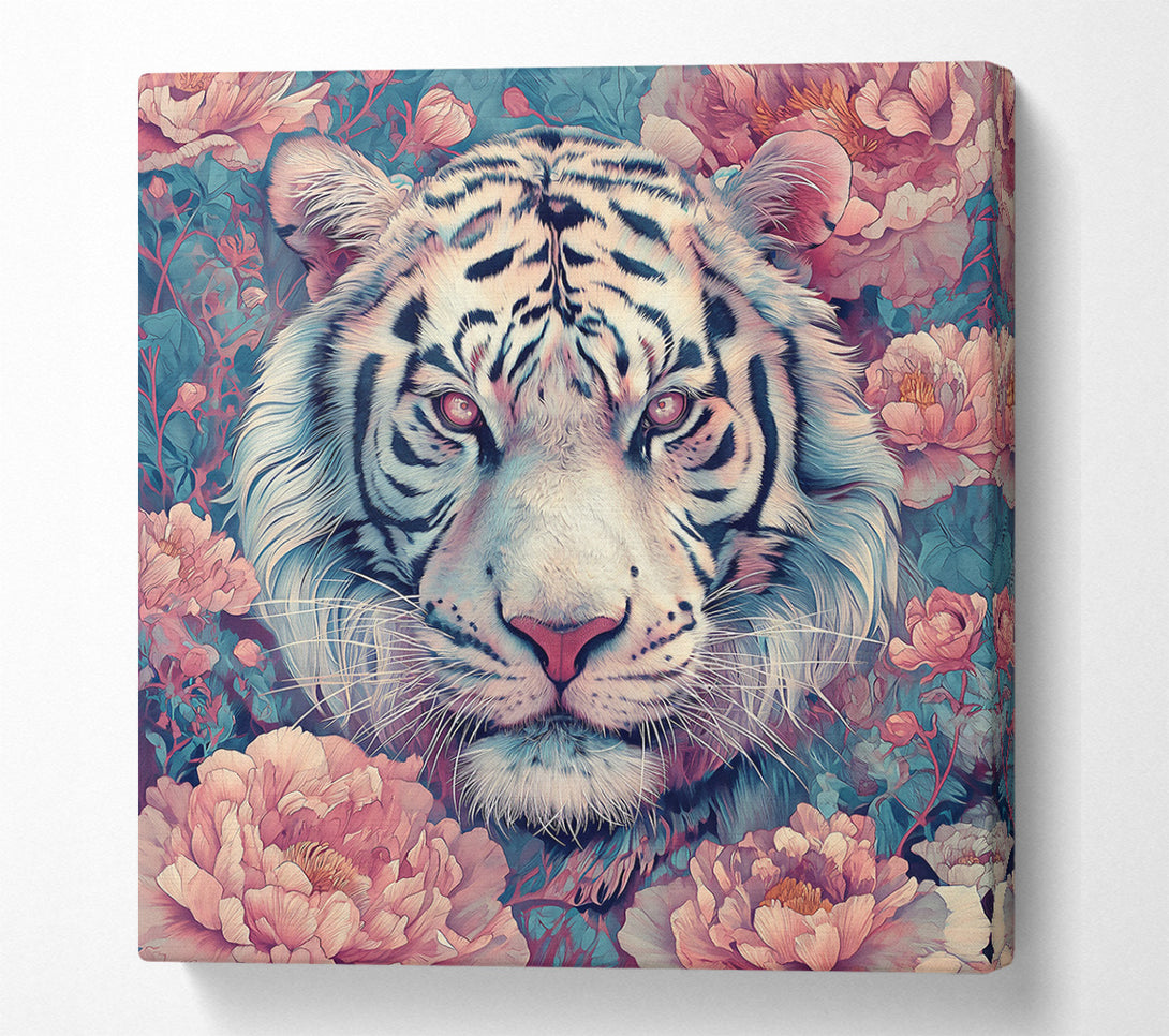  A Canvas Print of Pale Tiger In Bloom Canvas Print