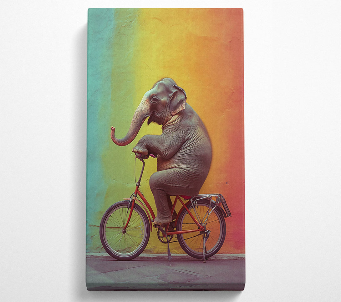  A Canvas Print of Orange Elephant Ride Canvas Art