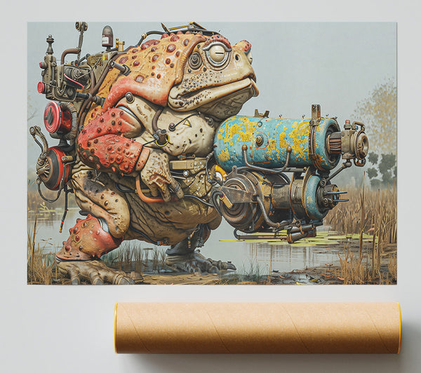 Rusty Blue Toad Giclee Print