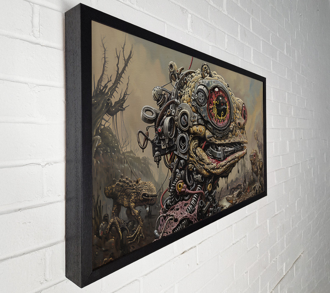  A Canvas Print of Crimson Mechanical Eye Canvas Art