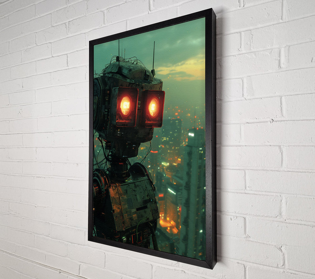  A Canvas Print of Green City Sentinel Canvas Wall Art