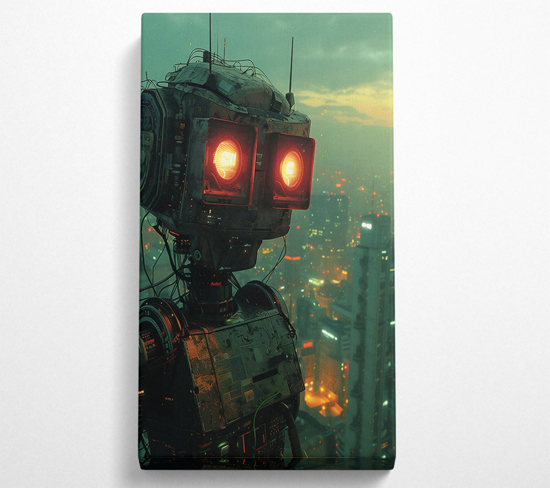  A Canvas Print of Green City Sentinel Canvas Wall Art
