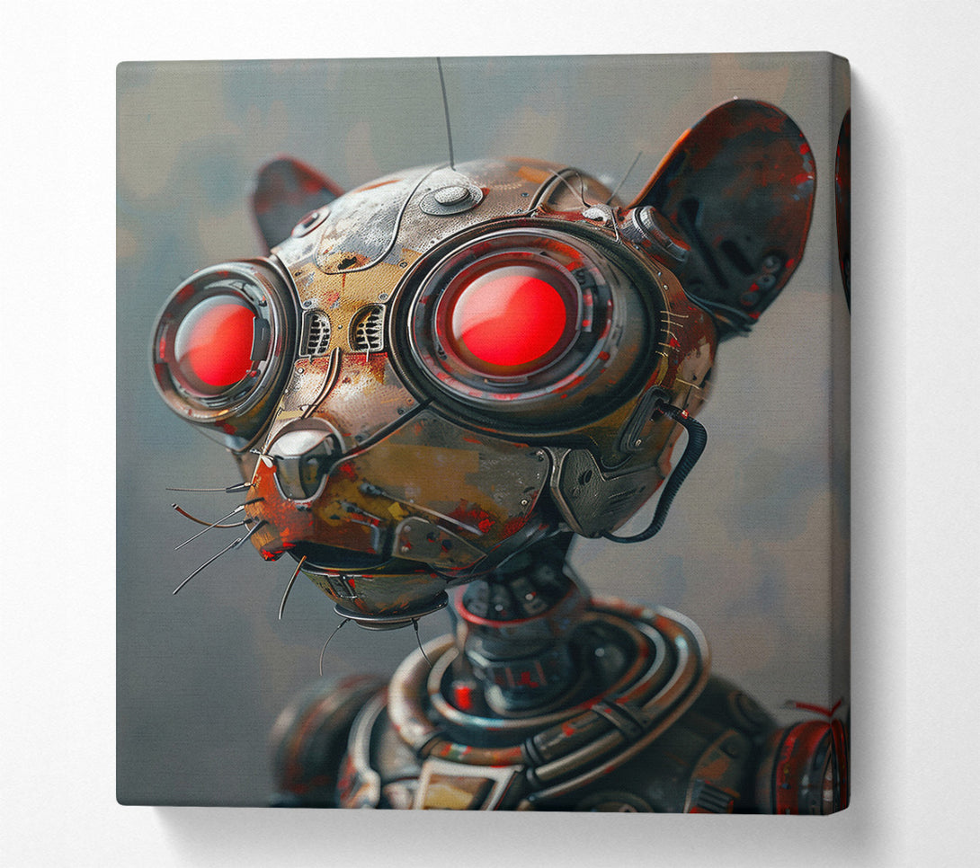  A Canvas Print of Red-Eyed Rusty Feline Canvas Print