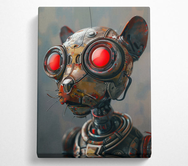  A Canvas Print of Red-Eyed Rusty Feline Canvas Print