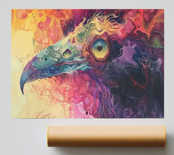Purple Bird Of Prey Giclee Print